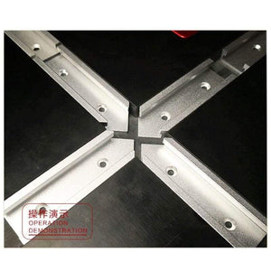 Planet Gates 100007505 Woodworking T Slot Cross Connector Guide Rail Track Intersection Parts Woodworking Workbench Tools