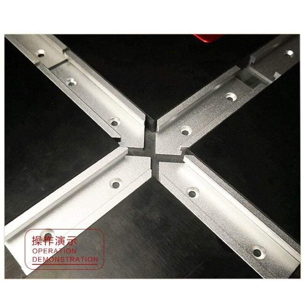 Planet Gates 100007505 Woodworking T Slot Cross Connector Guide Rail Track Intersection Parts Woodworking Workbench Tools