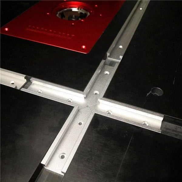 Planet Gates 100007505 Woodworking T Slot Cross Connector Guide Rail Track Intersection Parts Woodworking Workbench Tools