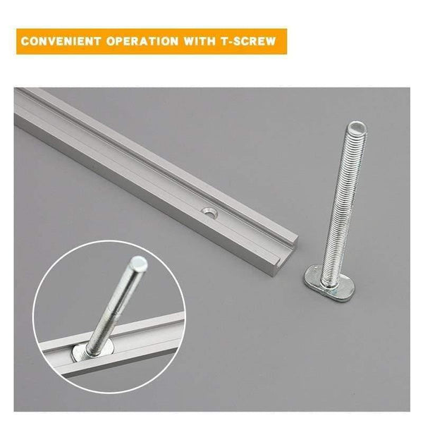 Planet Gates 100007505 Woodworking T-tracks Slot Miter Track Aluminium Alloy Miter Track Miter Bar Slider Table Saw Miter T Screw T Slider Tools DIY
