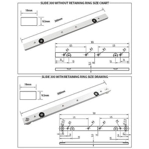 Planet Gates 100007505 Woodworking T-tracks Slot Miter Track Aluminium Alloy Miter Track Miter Bar Slider Table Saw Miter T Screw T Slider Tools DIY