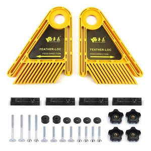 Planet Gates 100007505 Yellow Multi-purpose Feather Loc Board Set Woodworking Engraving Machine Double Featherboards Miter Gauge Slot Woodwork DIY Tools