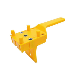 Planet Gates 100007505 Yellow Quick Wood Doweling Jig Woodworking Oblique Hole Locator Durable Practical Multi-functional Drill Bits Pocket Hole Jig DIY Tools