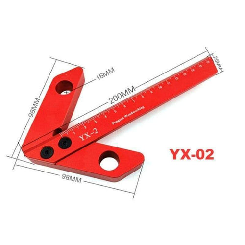 Planet Gates 100007505 YX-02 Center Finder Woodworking Center Scriber Square Center Scribe 45/90 Degree Right Angle Line Gauge Carpenter Ruler Measuring Tool