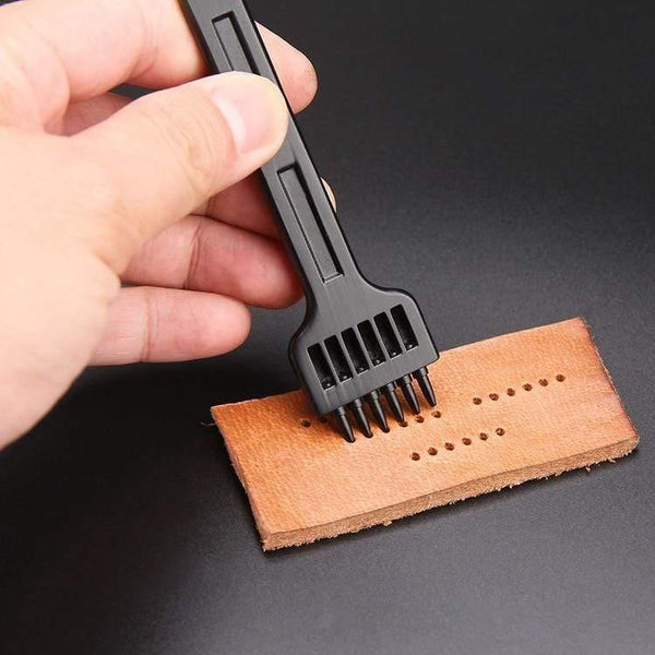 Planet Gates 100007505 ZK30 Alloy Steel DIY Leather Tool 4Mm Set Row Belt Punch Round/Diamond Hand Punch Leather Stitching Punching Tools