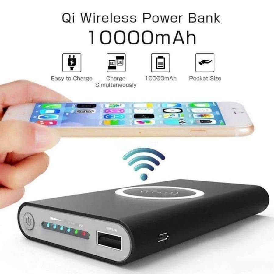 Planet Gates 10000mAh Universal Portable Power Bank Qi Wireless Charger For iPhone Samsung S6 S7 S8 Powerbank Mobile Phone Wireless Charger