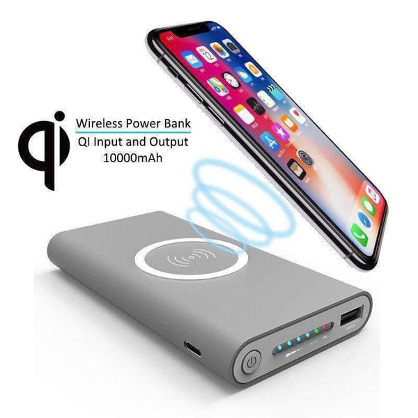 Planet Gates 10000mAh Universal Portable Power Bank Qi Wireless Charger For iPhone Samsung S6 S7 S8 Powerbank Mobile Phone Wireless Charger