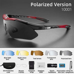 Planet Gates 10001 / Russian Federation / 5 Lens Polarized Sports Men Sunglasses Road Cycling Glasses Mountain Bike Bicycle Riding Protection Goggles Eyewear 5 Lens