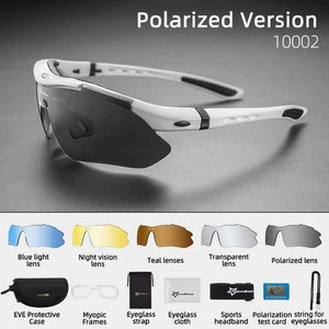 Planet Gates 10002 / United States / 5 Lens Polarized Sports Men Sunglasses Road Cycling Glasses Mountain Bike Bicycle Riding Protection Goggles Eyewear 5 Lens