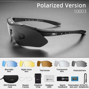 Planet Gates 10003 / China / 5 Lens Polarized Sports Men Sunglasses Road Cycling Glasses Mountain Bike Bicycle Riding Protection Goggles Eyewear 5 Lens
