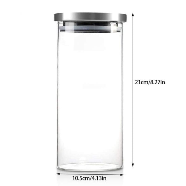 Planet Gates 1000ML Tea Coffee Sugar Storage Jars Glass Jars And Lids Storage Bottle Containers Home Kitchen Organization And Storage