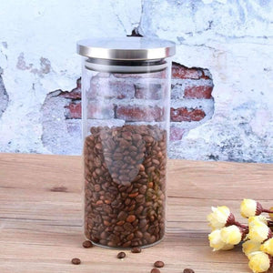 Planet Gates 1000ML Tea Coffee Sugar Storage Jars Glass Jars And Lids Storage Bottle Containers Home Kitchen Organization And Storage