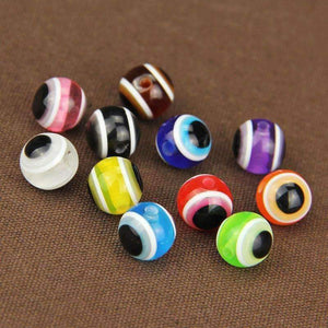 Planet Gates 1000PCS 4mm 5mm 500pcs Mixed Colorful Beads Round Evil Resin Eye Beads Spacer Beads Jewelry Fashion DIY Bracelet Making Gifts
