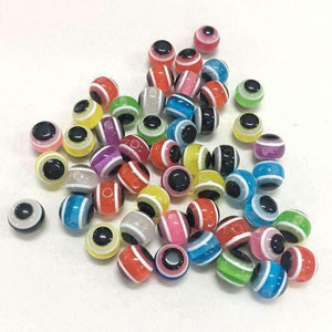 Planet Gates 1000PCS 4mm 5mm 500pcs Mixed Colorful Beads Round Evil Resin Eye Beads Spacer Beads Jewelry Fashion DIY Bracelet Making Gifts