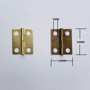 Planet Gates 1000pcs/lot 18 *15mm Bronze Antique Brass Hinges Wholesale Wooden Small Furniture Accessories For Dolls Box Hardware Decoration