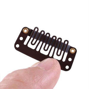 Planet Gates 1000pcs/lot 32mm U Shape Snap Metal Clips With Silicone Back For Clip In Hair Extensions/Weft/Wig