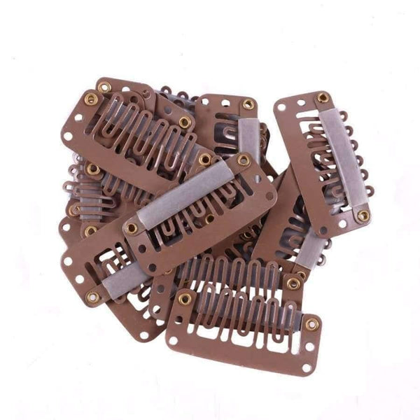 Planet Gates 1000pcs/lot 32mm U Shape Snap Metal Clips With Silicone Back For Clip In Hair Extensions/Weft/Wig