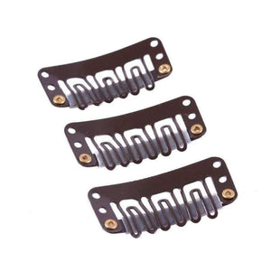 Planet Gates 1000pcs/lot 32mm U Shape Snap Metal Clips With Silicone Back For Clip In Hair Extensions/Weft/Wig