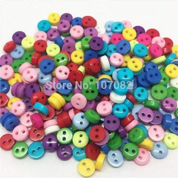 Planet Gates 1000Pcs/lot Multi 6mm Round Resin Mini Tiny Buttons Sewing Accessories Embellishments BUTTON Scrapbooking