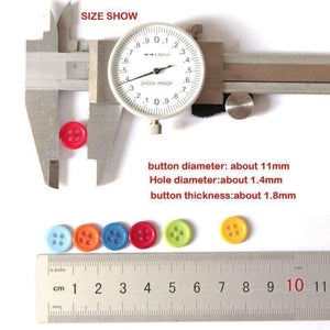 Planet Gates 1000pcs Multicolor Round Resin Buttons 4 Holes Fit Sewing And Scrapbooking 11mm Sewing Accessories Children's clothing buttons