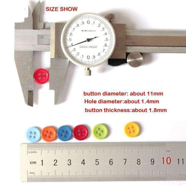 Planet Gates 1000pcs Multicolor Round Resin Buttons 4 Holes Fit Sewing And Scrapbooking 11mm Sewing Accessories Children's clothing buttons