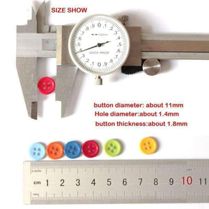 Planet Gates 1000pcs Multicolor Round Resin Buttons 4 Holes Fit Sewing And Scrapbooking 11mm Sewing Accessories Children's clothing buttons