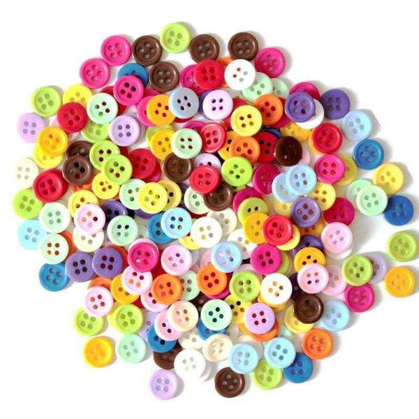 Planet Gates 1000pcs Multicolor Round Resin Buttons 4 Holes Fit Sewing And Scrapbooking 11mm Sewing Accessories Children's clothing buttons