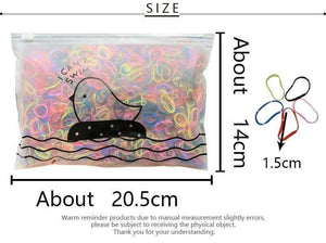 1000pcs/Pack Girls Colorful Small Disposable Rubber Bands Kids Ponytail Holder Elastic Hair Bands Ties Fashion Hair Accessories