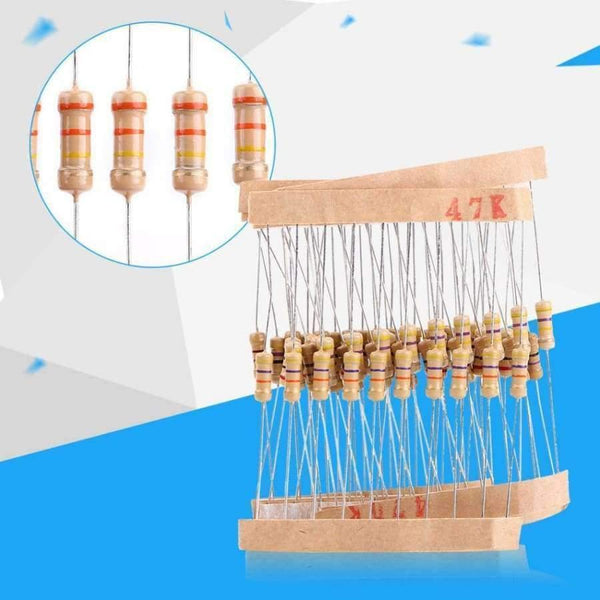 Planet Gates 1000pcs Resistance Resistors 1/2W1-10M Metal Film Resistor Pack Assortment Electronic Resistance Components fonte de bancada