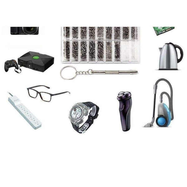 Planet Gates 1000pcs Stainless Steel Micro Screws Tool Set for Glasses Sunglass Watch Phone Screws Nail Nuts Screwdriver Kit Repair Tools Set