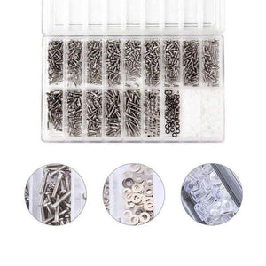 Planet Gates 1000pcs Stainless Steel Micro Screws Tool Set for Glasses Sunglass Watch Phone Screws Nail Nuts Screwdriver Kit Repair Tools Set
