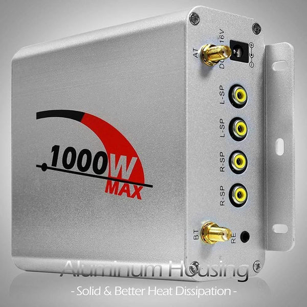 1000W Motorcycle Audio 4 Channel Amplifier Stereo Bluetooth Speaker With MP3 FM Radio USB SD Card For ATV/UTV/Boat/Marine