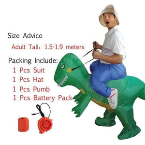 Planet Gates 1001 / One Size / Dinosaur Halloween costume for women inflatable dinosaur costumes for adults  men T-rex fancy dress kids adult Fan operated