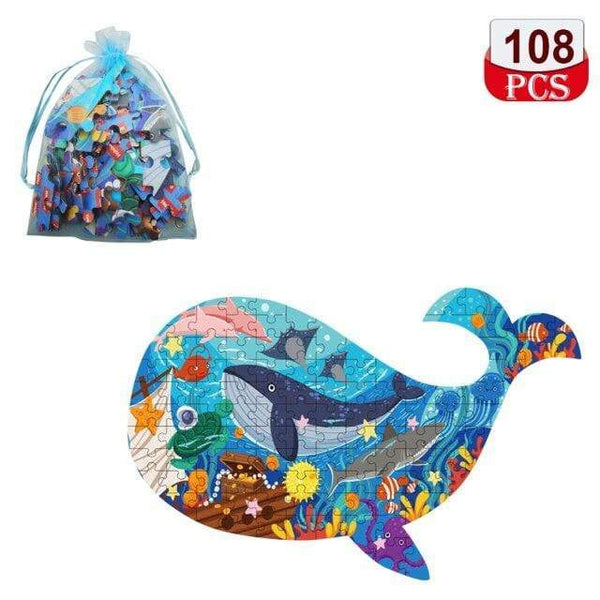 Planet Gates 1002 no box / China Animal Shapes Puzzle Dinosaurs Whale Jigsaw Unique Kids Puzzles Educational Child Games Toys Christmas Gifts For Children