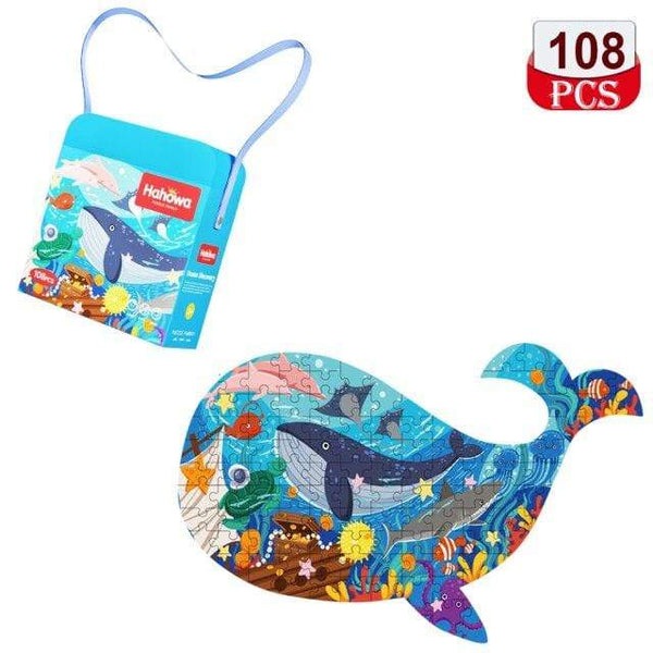 Planet Gates 1002 original box / China Animal Shapes Puzzle Dinosaurs Whale Jigsaw Unique Kids Puzzles Educational Child Games Toys Christmas Gifts For Children