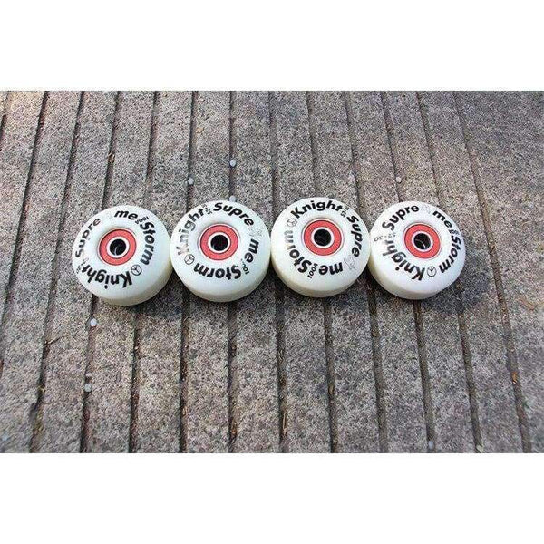 Planet Gates 100A 52*30mm ABEC-9 White Skateboard Wheels With Skate Board Bearings Spacers Free Shipping