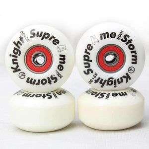 Planet Gates 100A 52*30mm ABEC-9 White Skateboard Wheels With Skate Board Bearings Spacers Free Shipping