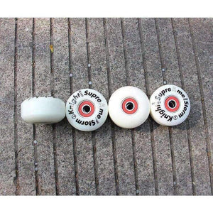 Planet Gates 100A 52*30mm ABEC-9 White Skateboard Wheels With Skate Board Bearings Spacers Free Shipping