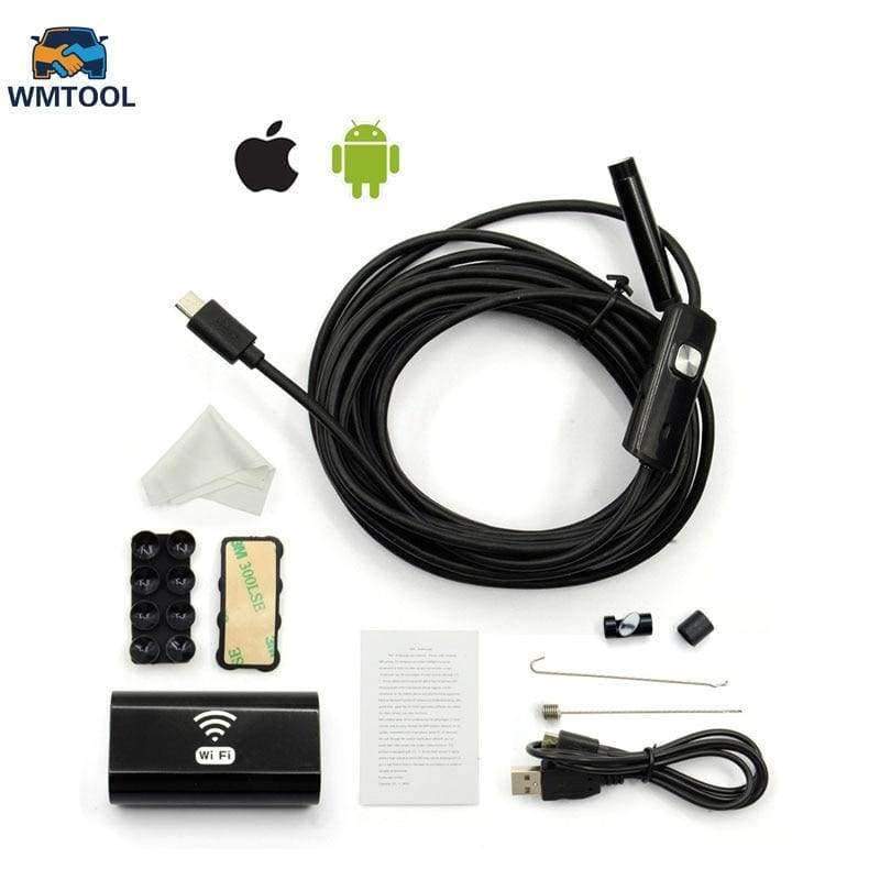 Planet Gates 100CM New 8mm 1/3/5/7M Wireless Wifi Endoscope Android Camera Borescope HD 720P Waterproof Inspection IOS Iphone Endoscope Camera