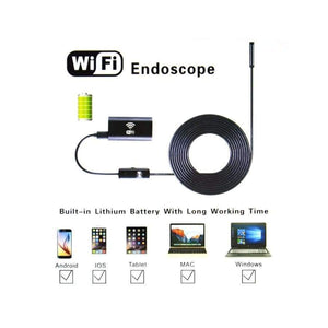 Planet Gates 100CM New 8mm 1/3/5/7M Wireless Wifi Endoscope Android Camera Borescope HD 720P Waterproof Inspection IOS Iphone Endoscope Camera