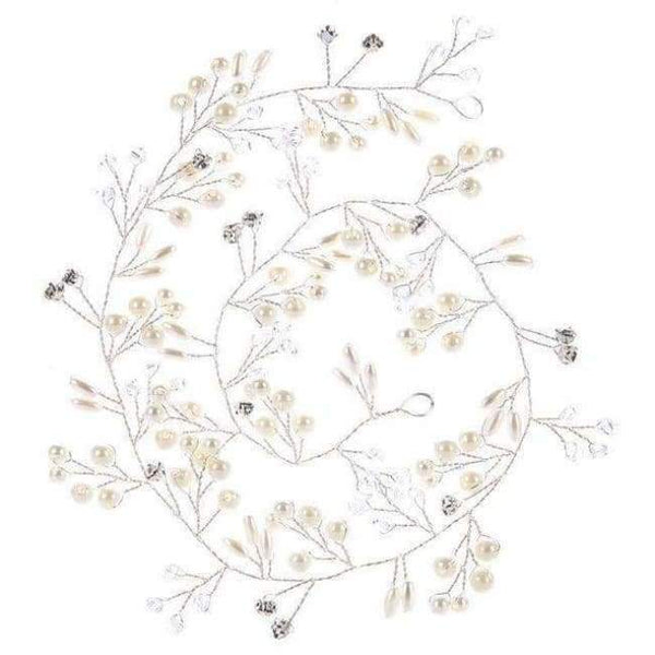 Planet Gates 100cm silver color Fashion Flower Vine Tiara Bride Head Chain Bridal Headbands Hair Ornaments Wedding Hair Accessories Jewelry Women SP0127