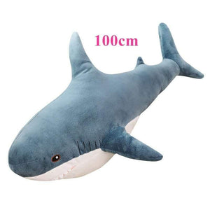 140cm Giant Big Funny Soft Bite Shark Plush Toy Stuffed Cute Animal Reading Pillow Appease Cushion Doll  Gift For Children Baby