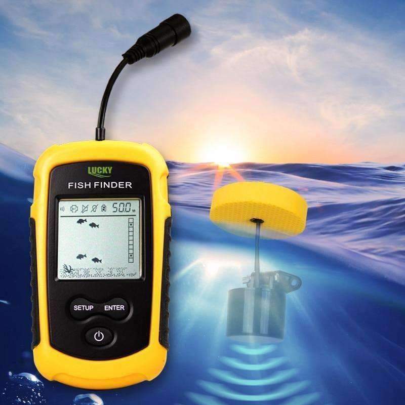 Planet Gates 100m lcd Portable Sonar Sensor Fish Finder Fishfinder Alarm Beam Transducer echo sounder with display deeper fishing finder