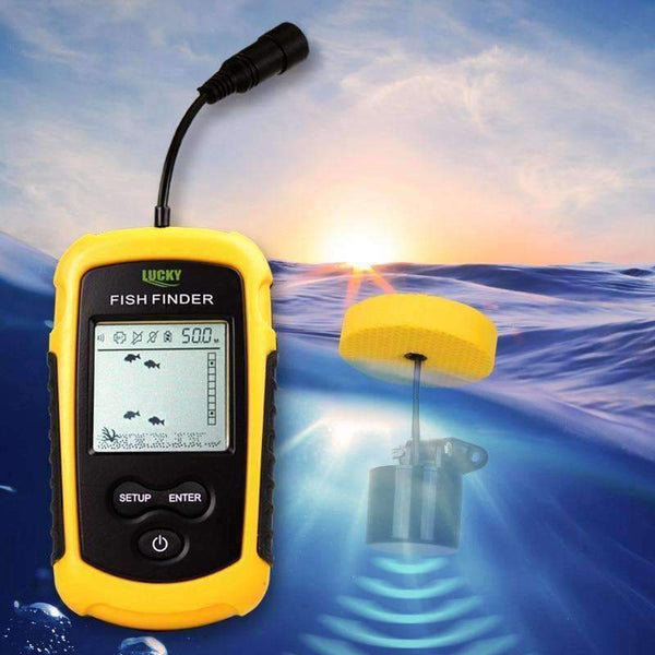 Planet Gates 100m LCD přenosný sonar s čidlem, rybářský návnadový senzor, alarm, paprskový snímač, echolotu s displejem, hlubší rybářský návnadový senzor