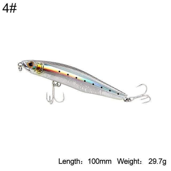 Planet Gates 100mm color 4 Fishing Hard Lure Sinking Pencil Lure 100mm 29.7g,85mm 19.4g Sea Bass Long casting lure Artificial Lure Model 5503