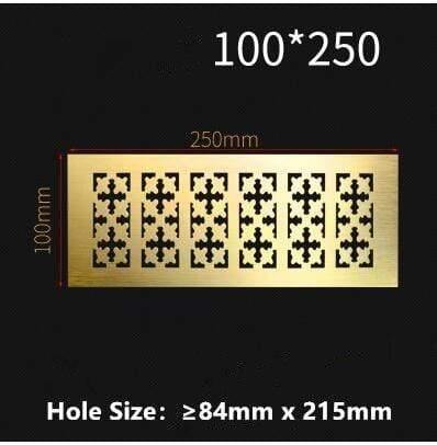 150mm 200mm 250mm 300mm rectangular aluminum alloy ventilation grille cover wardrobe Shoe cabinet wall hole ventilation grille