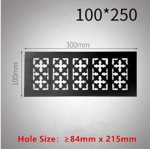 150mm 200mm 250mm 300mm rectangular aluminum alloy ventilation grille cover wardrobe Shoe cabinet wall hole ventilation grille