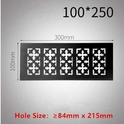 150mm 200mm 250mm 300mm rectangular aluminum alloy ventilation grille cover wardrobe Shoe cabinet wall hole ventilation grille