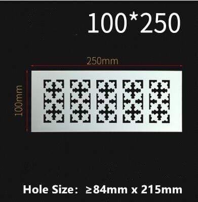 150mm 200mm 250mm 300mm rectangular aluminum alloy ventilation grille cover wardrobe Shoe cabinet wall hole ventilation grille