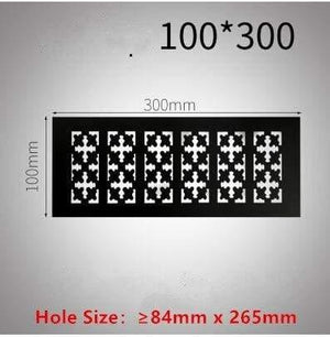 150mm 200mm 250mm 300mm rectangular aluminum alloy ventilation grille cover wardrobe Shoe cabinet wall hole ventilation grille